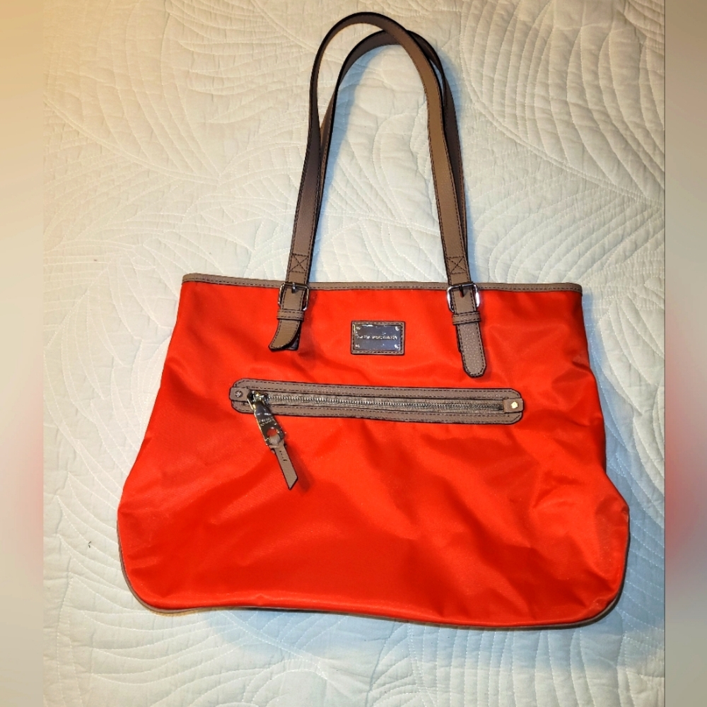 NWOT Dana Buchman Orange Red Tote Purse
